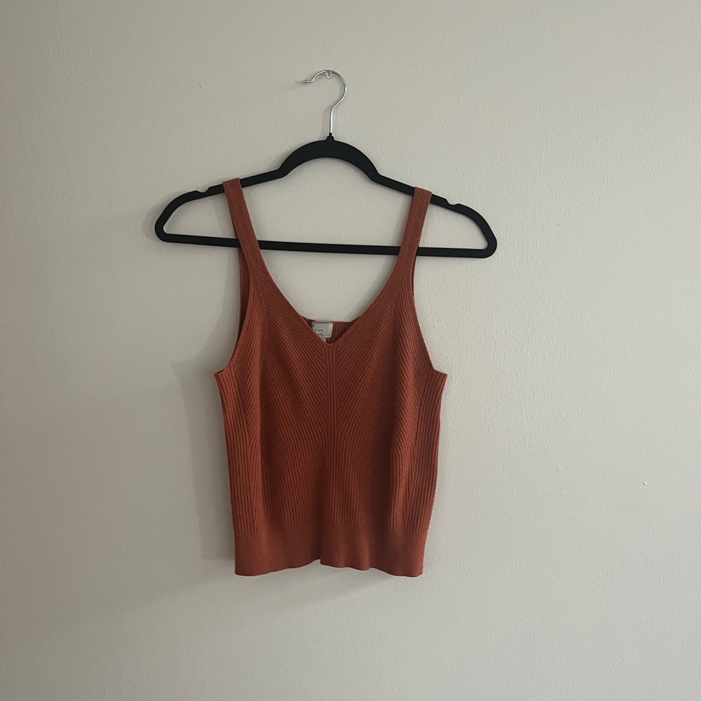 a new day Terracotta Ribbed Tank Top